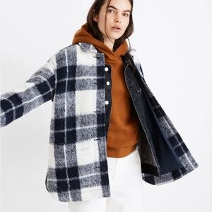 Madewell Walton Shirt-Jacket Colleton Plaid Wool